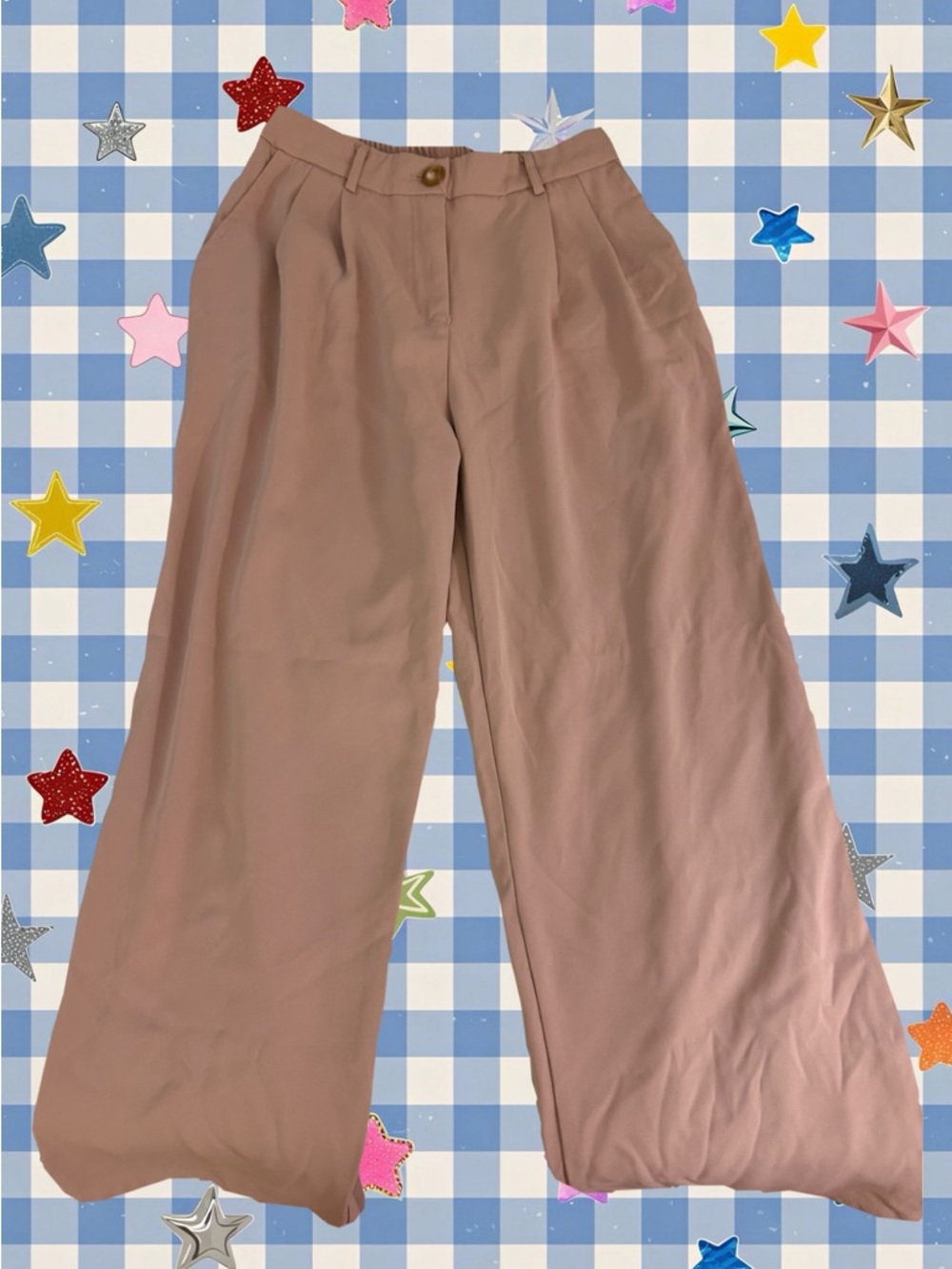 Amazon Wide Leg Trousers in Blush Brown